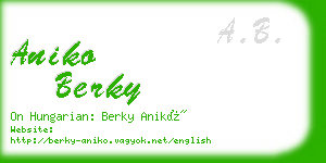 aniko berky business card